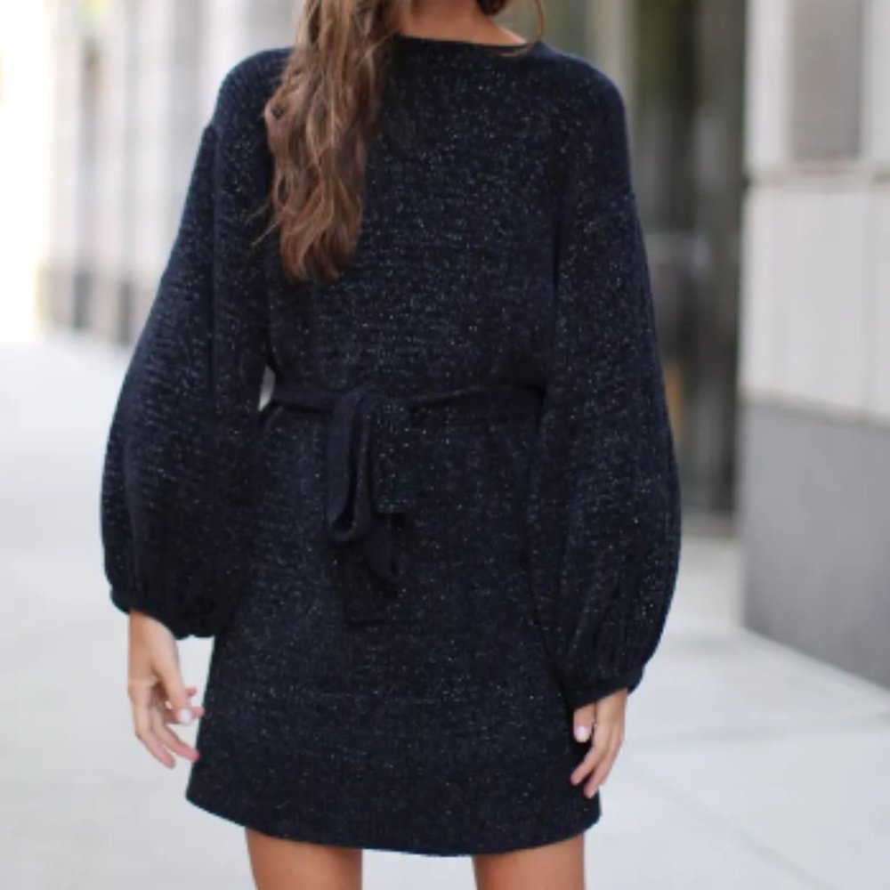 Something Navy by Nordstrom Shimmer Sweater Dress